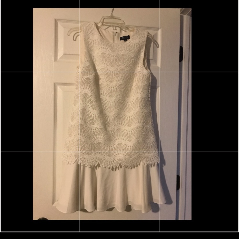 Tahari white dress